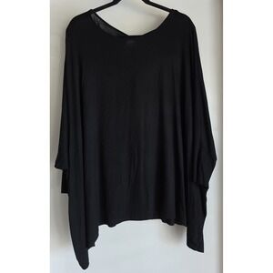 NWT Wynne Layers Women XL Black Short Sleeve Blouse Top Shirt Tunic NWT